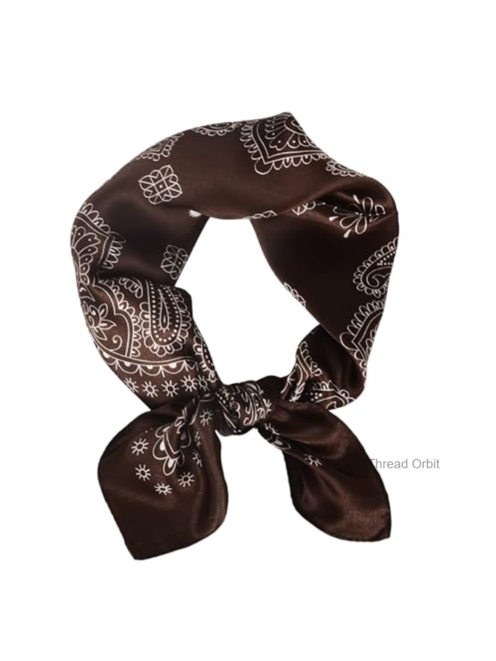 100% Mulberry Silk 21" Square Scarf Paisley Neck Wrap